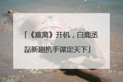 《莫离》开机，白鹿丞磊新剧携手谋定天下