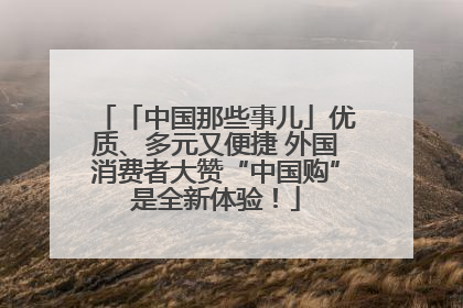 「中国那些事儿」优质、多元又便捷 外国消费者大赞“中国购”是全新体验！
