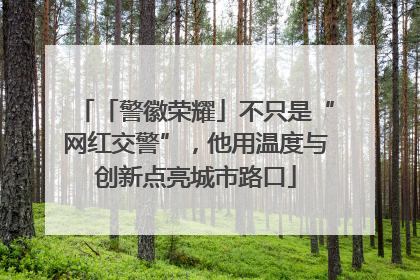 「警徽荣耀」不只是“网红交警”，他用温度与创新点亮城市路口