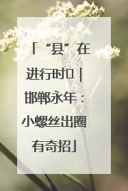 “县”在进行时⑬｜邯郸永年：小螺丝出圈有奇招