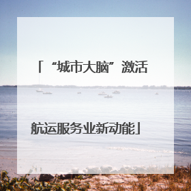 “城市大脑”激活航运服务业新动能