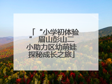 “小学初体验” 眉山彭山二小助力区幼萌娃探秘成长之旅