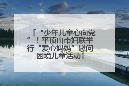 “少年儿童心向党”！平顶山市妇联举行“爱心妈妈”慰问困境儿童活动