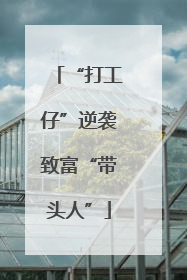 “打工仔”逆袭致富“带头人”