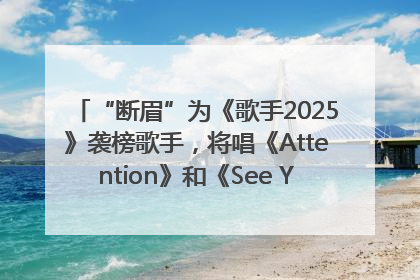 “断眉”为《歌手2025》袭榜歌手，将唱《Attention》和《See You Again》