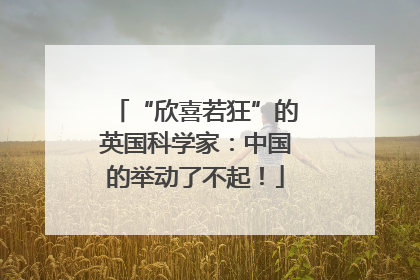 “欣喜若狂”的英国科学家：中国的举动了不起！