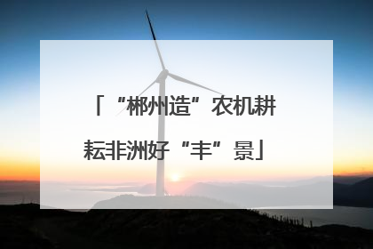 “郴州造”农机耕耘非洲好“丰”景