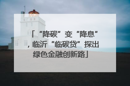 “降碳”变“降息”，临沂“临碳贷”探出绿色金融创新路