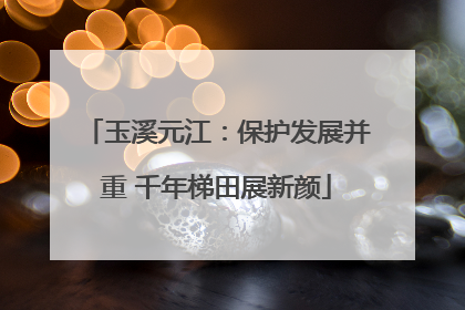玉溪元江：保护发展并重 千年梯田展新颜