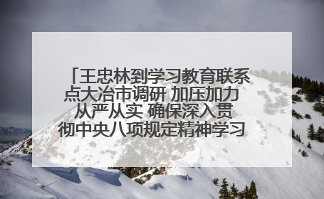王忠林到学习教育联系点大冶市调研 加压加力 从严从实 确保深入贯彻中央八项规定精神学习教育取得实效