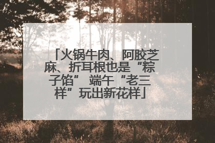 火锅牛肉、阿胶芝麻、折耳根也是“粽子馅” 端午“老三样”玩出新花样