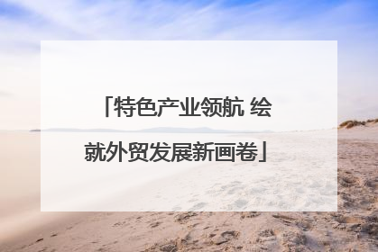 特色产业领航 绘就外贸发展新画卷