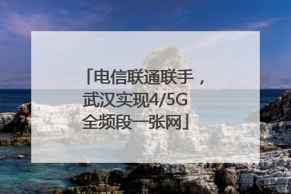 电信联通联手，武汉实现4/5G全频段一张网