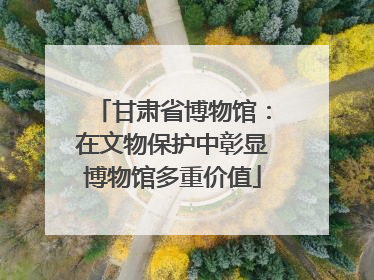 甘肃省博物馆：在文物保护中彰显博物馆多重价值