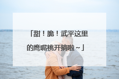 甜！脆！武平这里的鹰嘴桃开摘啦～