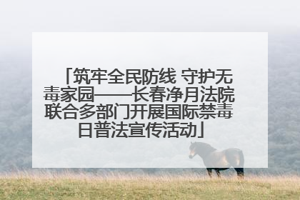筑牢全民防线 守护无毒家园——长春净月法院联合多部门开展国际禁毒日普法宣传活动
