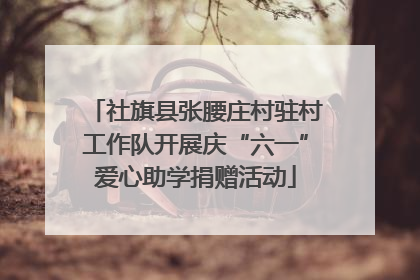 社旗县张腰庄村驻村工作队开展庆“六一”爱心助学捐赠活动
