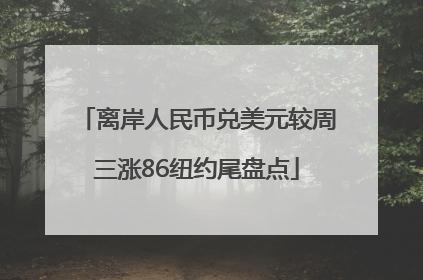 离岸人民币兑美元较周三涨86纽约尾盘点