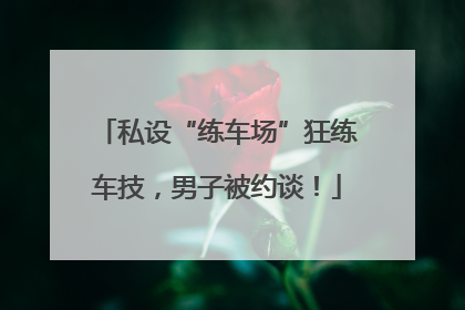 私设“练车场”狂练车技，男子被约谈！