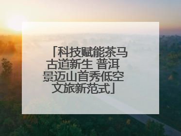 科技赋能茶马古道新生 普洱景迈山首秀低空文旅新范式