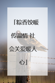粽香饺暖传温情 社会关爱暖人心