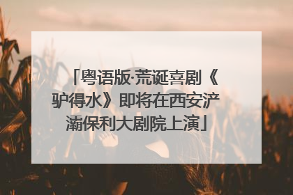 粤语版·荒诞喜剧《驴得水》即将在西安浐灞保利大剧院上演