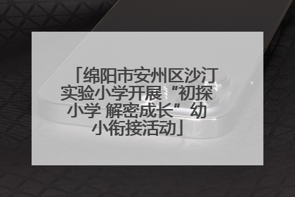 绵阳市安州区沙汀实验小学开展“初探小学 解密成长”幼小衔接活动