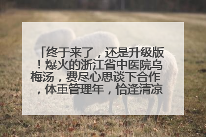 终于来了，还是升级版！爆火的浙江省中医院乌梅汤，费尽心思谈下合作，体重管理年，恰逢清凉解暑时，冲！