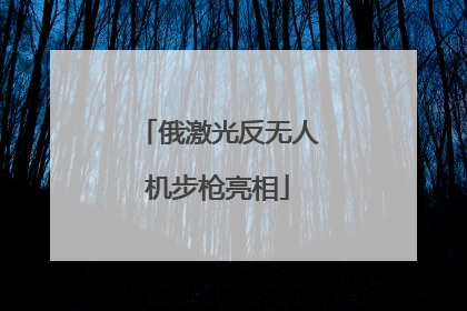 俄激光反无人机步枪亮相