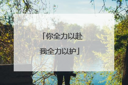你全力以赴 我全力以护