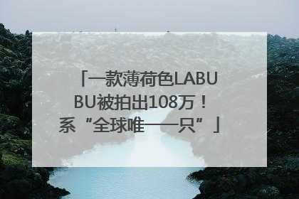 一款薄荷色LABUBU被拍出108万！系“全球唯一一只”
