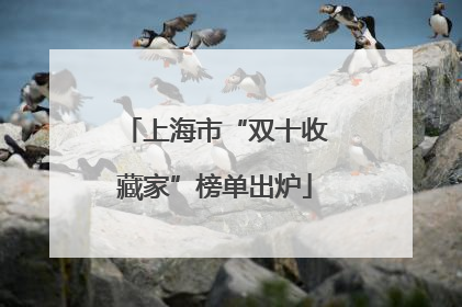 上海市“双十收藏家”榜单出炉
