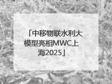 中移物联水利大模型亮相MWC上海2025