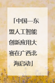 中国—东盟人工智能创新应用大赛在广西北海启动