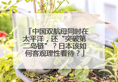 中国双航母同时在太平洋，还“突破第二岛链”？日本该如何客观理性看待？