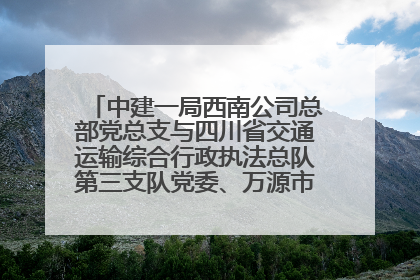 中建一局西南公司总部党总支与四川省交通运输综合行政执法总队第三支队党委、万源市草坝镇莲花院村党支部开展党建联建