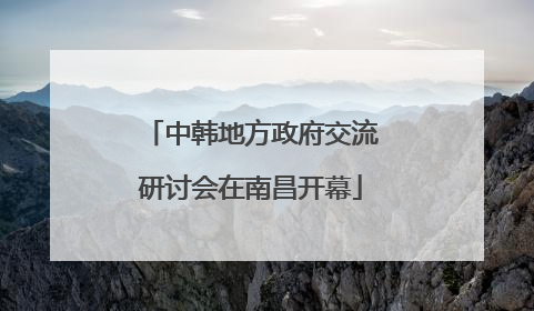 中韩地方政府交流研讨会在南昌开幕