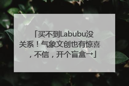 买不到Labubu没关系！气象文创也有惊喜，不信，开个盲盒→