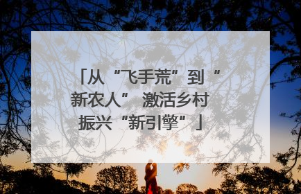从“飞手荒”到“新农人” 激活乡村振兴“新引擎”