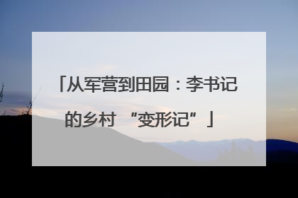 从军营到田园：李书记的乡村 “变形记”