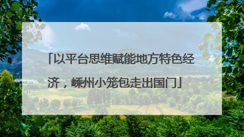 以平台思维赋能地方特色经济，嵊州小笼包走出国门