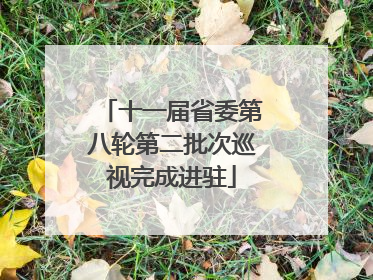 十一届省委第八轮第二批次巡视完成进驻
