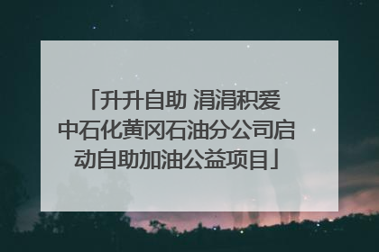 升升自助 涓涓积爱 中石化黄冈石油分公司启动自助加油公益项目