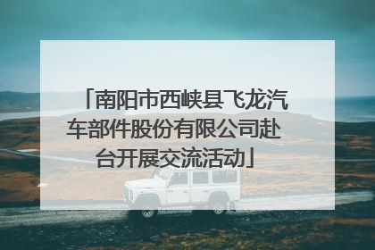 南阳市西峡县飞龙汽车部件股份有限公司赴台开展交流活动