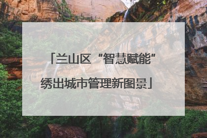 兰山区“智慧赋能”绣出城市管理新图景