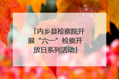 内乡县检察院开展“六一”检察开放日系列活动