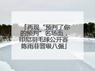 再现“预判了你的预判”名场面，印尼羽毛球公开赛陈雨菲晋级八强