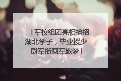 军校组团亮相抢招湖北学子，毕业授少尉军衔圆军旅梦