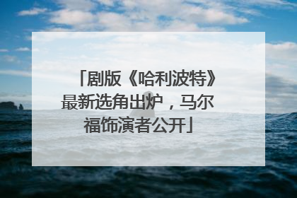剧版《哈利波特》最新选角出炉，马尔福饰演者公开