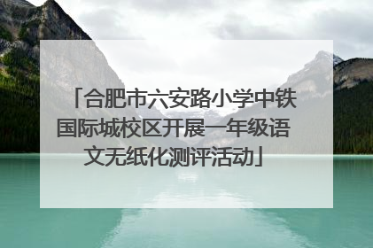 合肥市六安路小学中铁国际城校区开展一年级语文无纸化测评活动